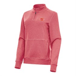 Image of Ladies Crush Quarter Zip, Dark Red Heather